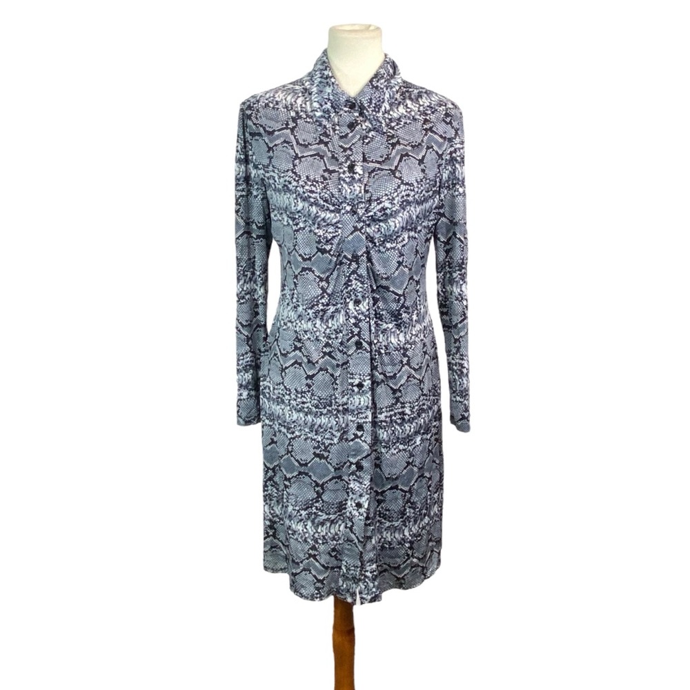 V by Eva snake print long sleeve dress size L